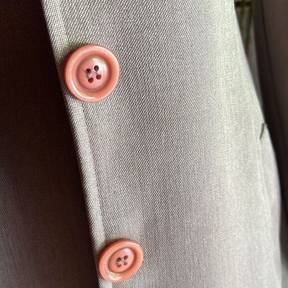 Nwt Vintage 90s City Triangles Tan Sleeveless Dress With Matching Jacket Size 11 - Picture 4 of 15